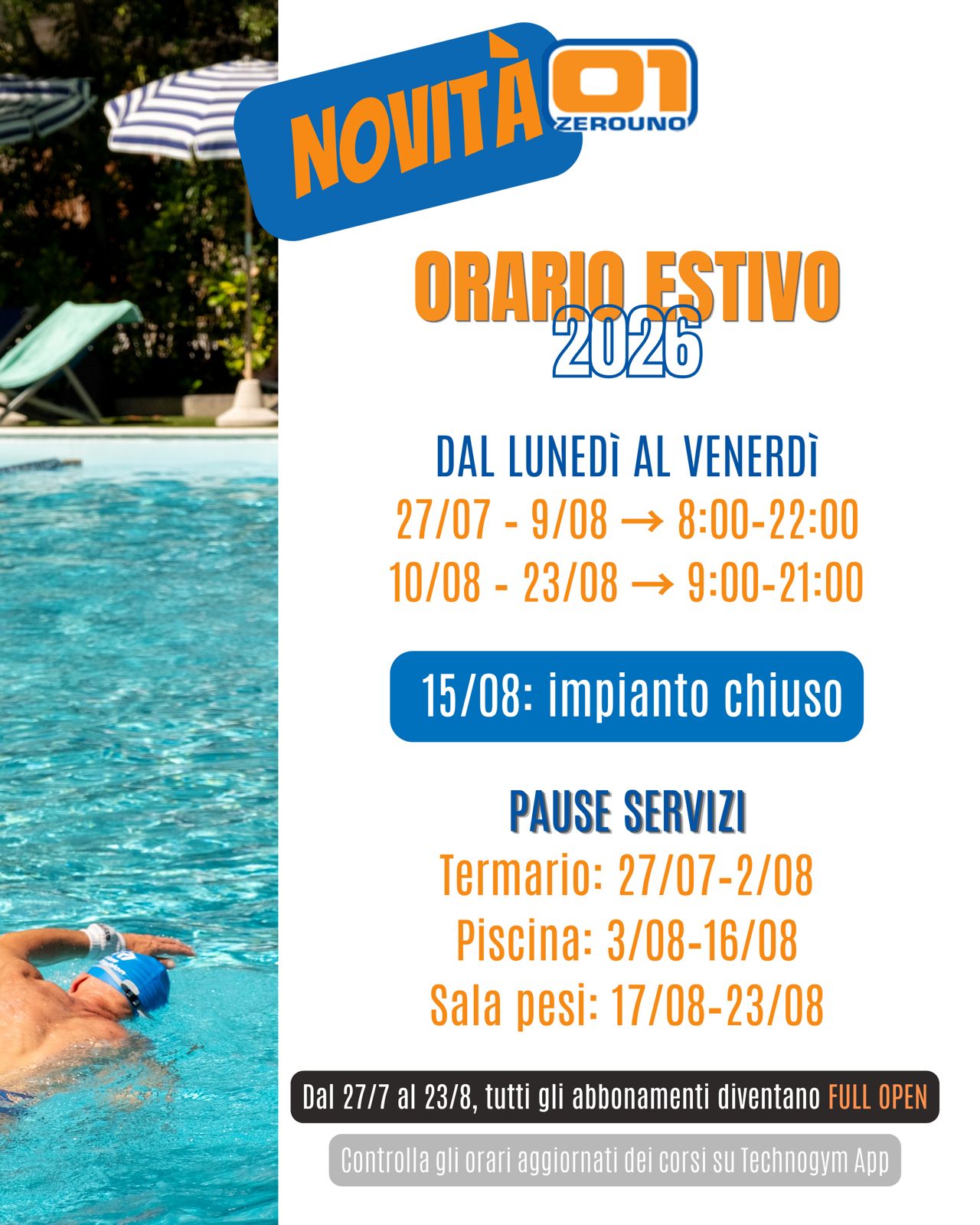 Orario estivo 2026